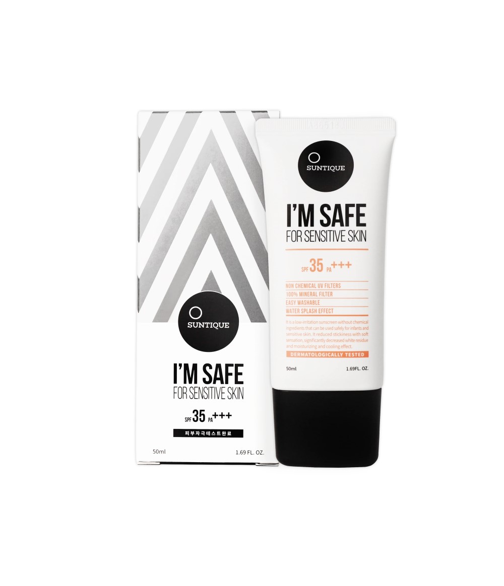 Shop I'm Safe Korean Sunscreen SPF 35+ from SUNTIQUE Online at VEND