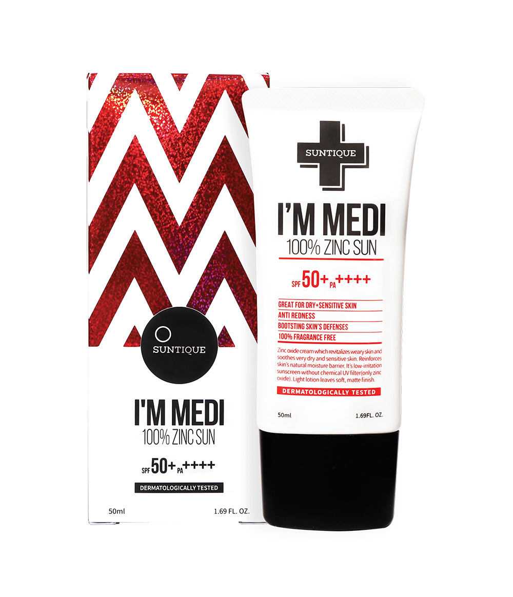 Buy I'M MEDI Korean 100% Zinc Sun SPF50+ PA++++ from SUNTIQUE available online at VEND. Explore more skincare products now