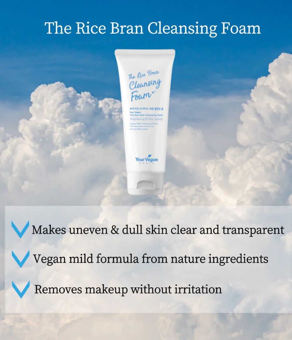 Buy The Rice Bran Korean Cleanser - Korean Made from YOUR VEGAN available online at VEND. Explore more skincare products now