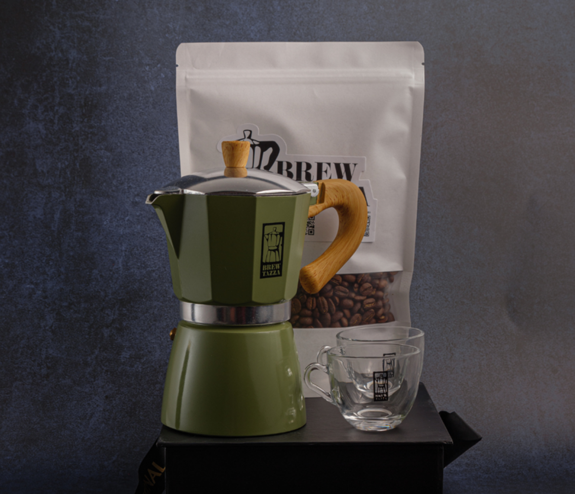 'Verde Vigor' Moka Pot Gift Set